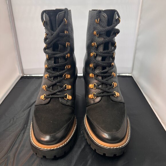 Tory Burch Miller mixed material lug sole bootie size 8.5 - Picture 2 of 6
